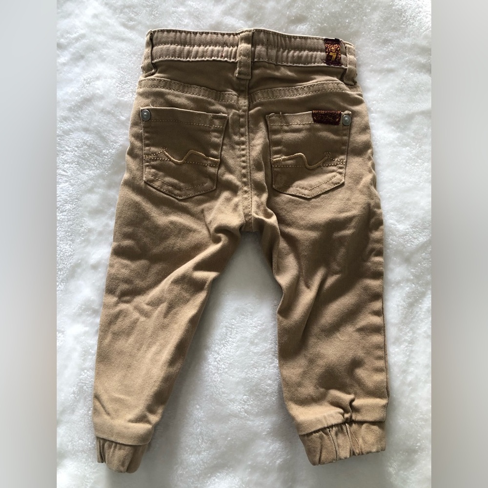 7 for all mankind tan jean joggers size 12M